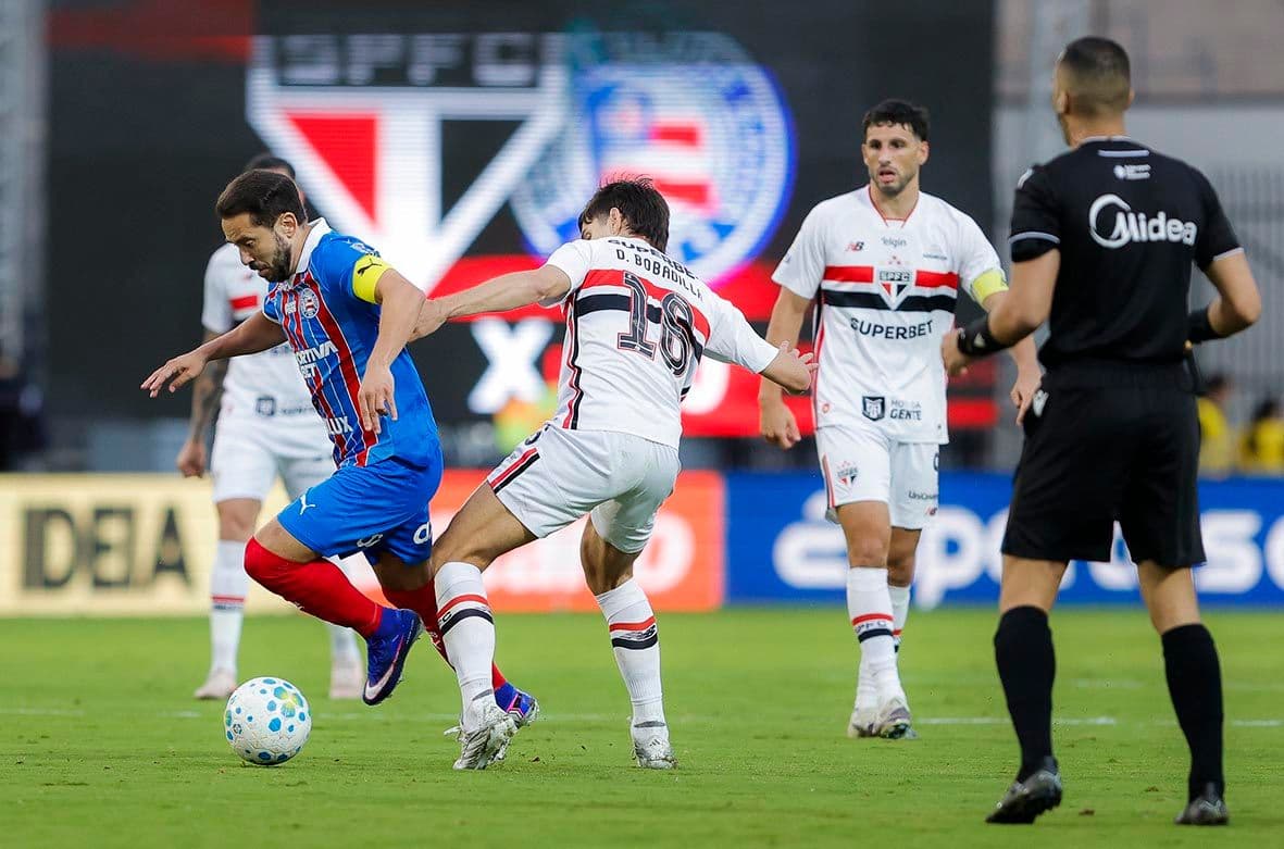 São Paulo Larga na Frente Duas Vezes, Mas Bahia Empata nos Acréscimos: 2 x 2